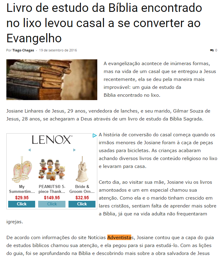 Livro de estudo da Bíblia encontrado no lixo levou casal a se converter