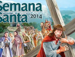 Afiche: En los pasos de Jesús - Semana Santa 2014