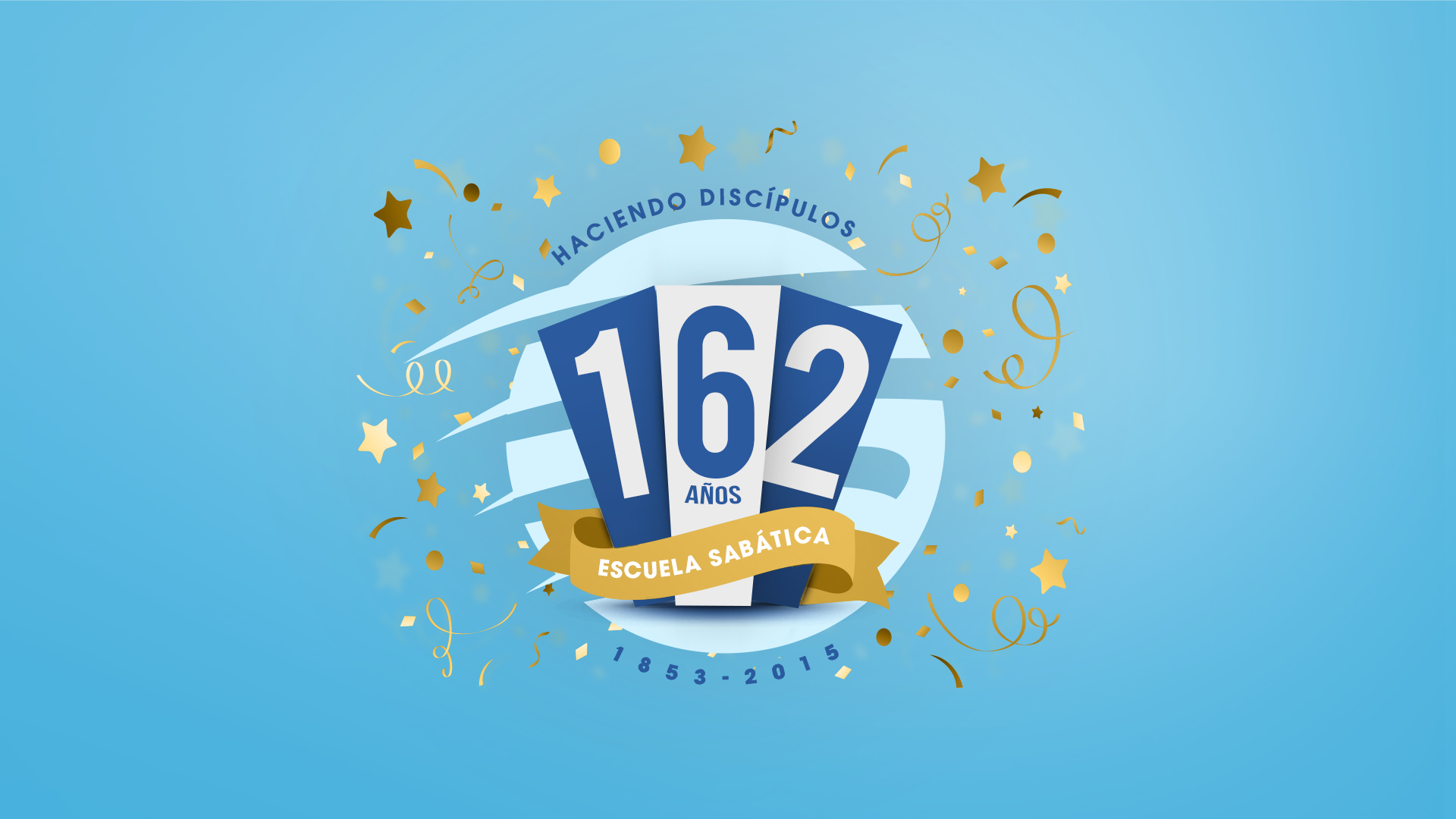 Logo oficial de los 162 Años de la Escuela Sabática Materiales y