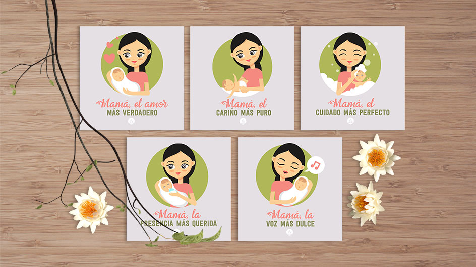 Tarjetas: Más - Dia de las Madres - Materiales y Recursos