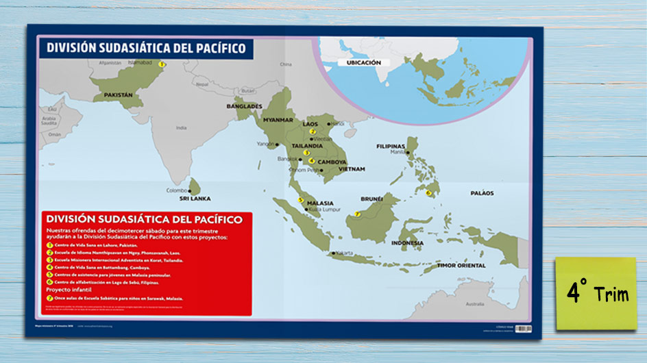 Mapa Misionero 4º Trimestre del 2018 - Materiales y Recursos Adventistas