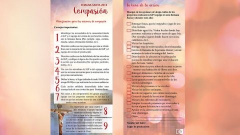 Folleto Panfleto Compasión - Semana Santa 2016