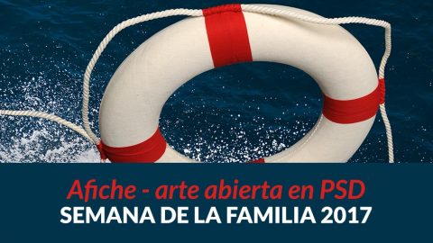 Afiche arte abierta PSD | Semana de la Familia