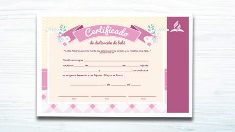Certificado de Bebé (niña) – Ministerio de la Familia