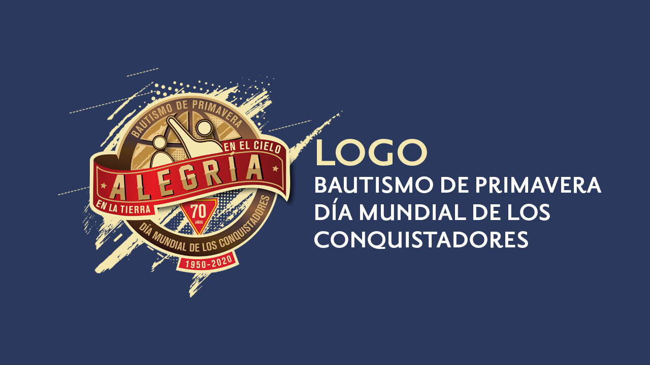 Logo Día mundial de los Conquistadores y Bautismo de Primavera