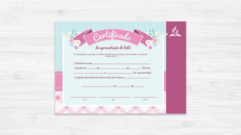 Certificado de Bebê Menina - Ministério da Família