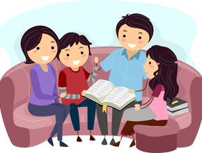 Estudando a Bíblia em família