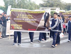 Colegios públicos de norte del Perú se unen a campaña contra la violencia
