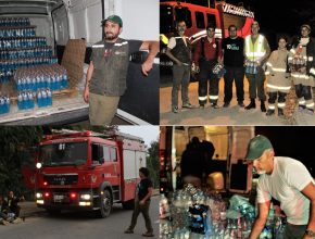 ADRA Chile repartió bebidas a bomberos que combatían incendios