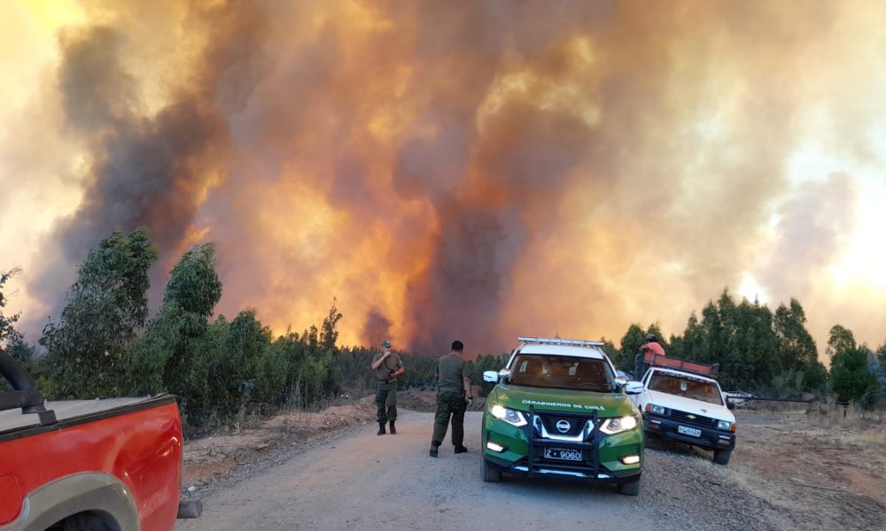 Adventistas han sido evacuados a causa de incendios forestales en el centro sur de Chile