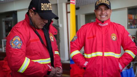 Clínica Adventista Americana de Juliaca entrega protección contra el frío a bomberos