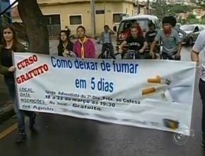 Afiliada da Globo divulga palestras para fumantes em Itapetininga