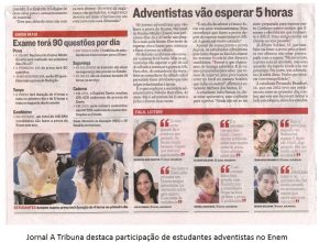 Fidelidade dos estudantes adventistas é destaque na imprensa capixaba