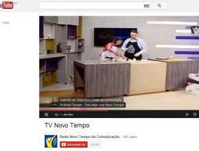 TV Novo Tempo transmite programação ao vivo no Youtube