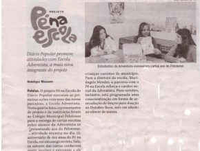 Escola Adventista de Pelotas faz parceria com Diário Popular e é destaque na imprensa