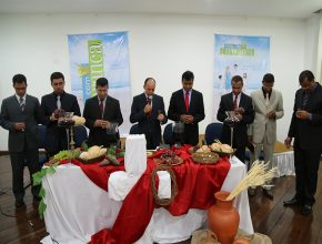 A cerimônia de Santa Ceia marcou a realização do concílio ministerial Foto: Samuel Nunes