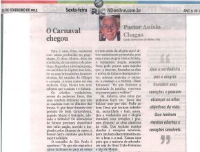 Notícias do Dia - Artigo Carnaval - 13 02 15