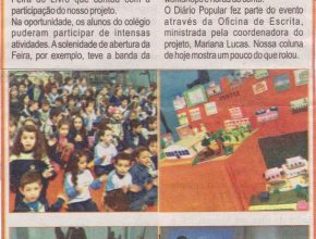 Feira literária da Escola Adventista de Pelotas ganha destaque em jornal