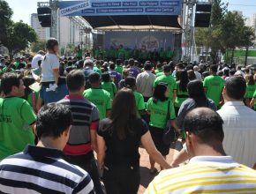 No parque Campolim a manifestação pacífica mobilizou cerca de 2 mil membros da região 