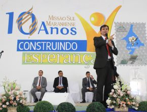 Pr. Edward Reindinger, secretário da DSA, motiva a igreja no sul do Maranhão "olhem para frente e vislumbrem o que Deus ainda fará por seu povo"
