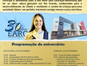 Escola Adventista de Rio Grande completa 30 anos