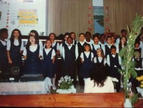 Coral Infantil em 1989, filhos dos pioneiros.