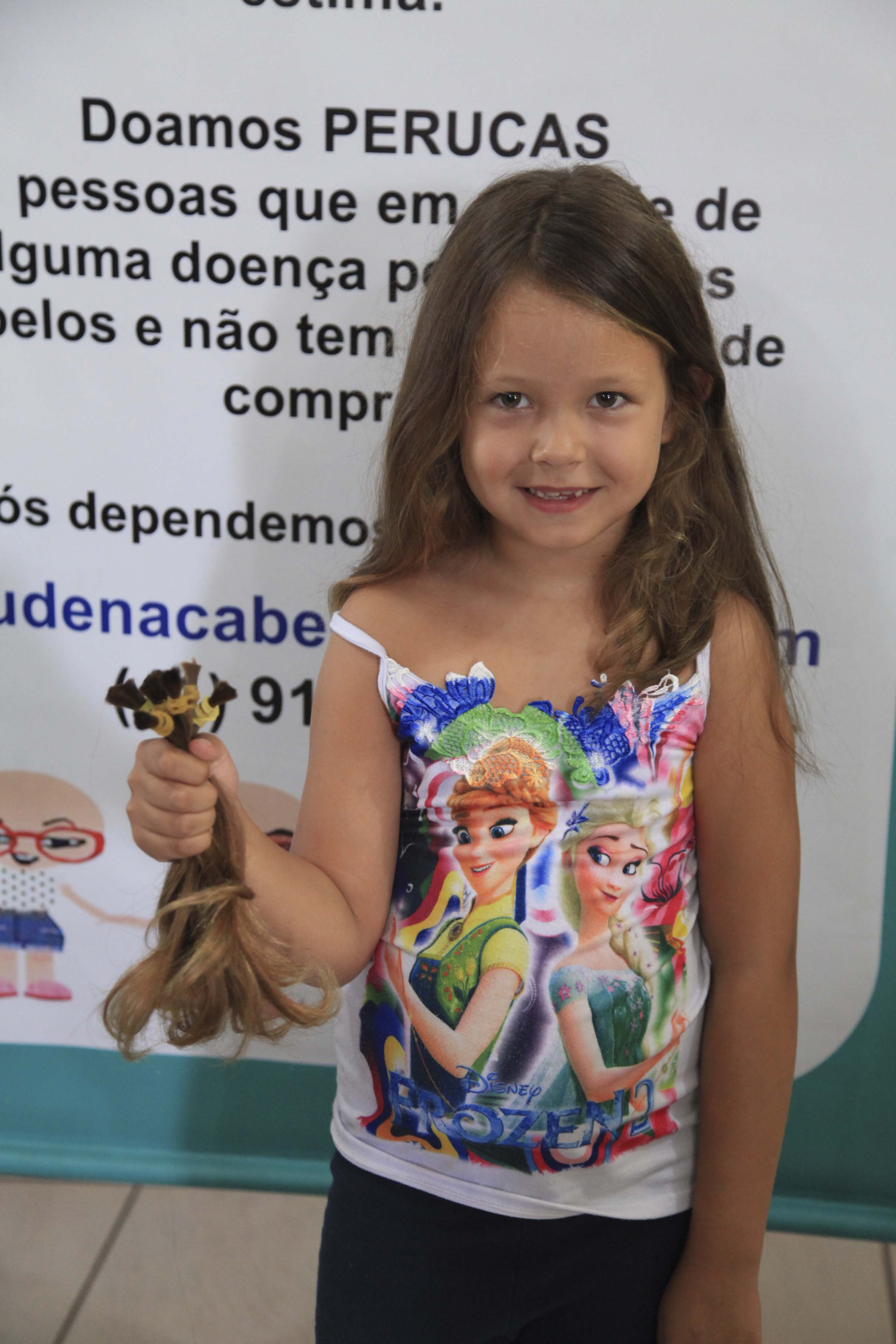 Com apenas seis anos, Flávia já entende a importância da doação.