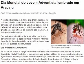 Dia Mundial do Jovem Adventista lembrado em Aracaju