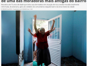 Ação social no Santo Agostinho reforma casa de uma das moradoras mais antigas do bairro