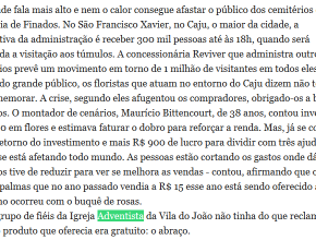 Dia de Finados: mais de um milhão de visitantes nos cemitérios, do Rio