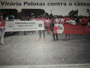 Escola Adventista de Pelotas e Desbravadores são mencionados em jornal por apoio ao Outubro Rosa