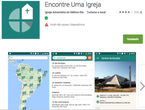 Lançada nova versão de aplicativo para localizar templos adventistas