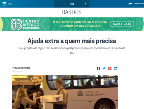 O Globo destaca trabalho social de adventistas no Rio