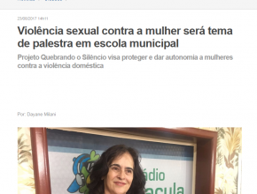 Quebrando o Silêncio: site destaca palestra sobre violência doméstica em escola