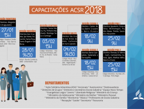 Capacitações de líderes começam no próximo final de semana