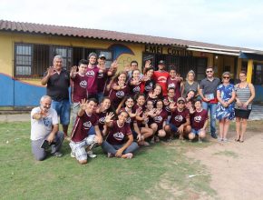 Voluntários viajam mais de 500 km para o projeto Missão Calebe em Santa Vitória do Palmar