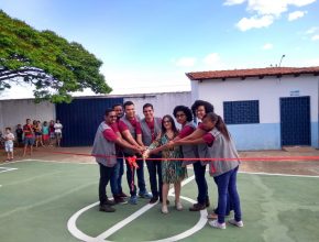 Missionários constroem quadra em escola pública de Formosa, GO