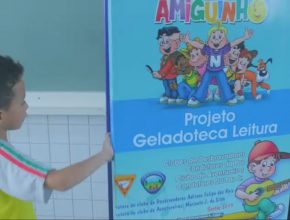 Crianças entregam “Geladotecas” para escola pública de Mato Grosso