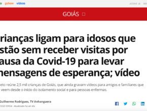 Na Mídia G1 Goiás | Crianças ligam para idosos para levar mensagens de esperança; vídeo