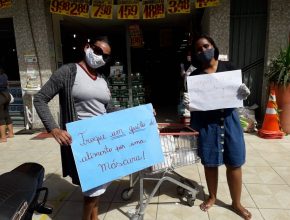 Campanha troca máscaras por alimentos em Itabuna