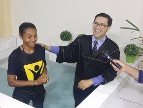 Batismos marcam celebração evangelística no interior do RS