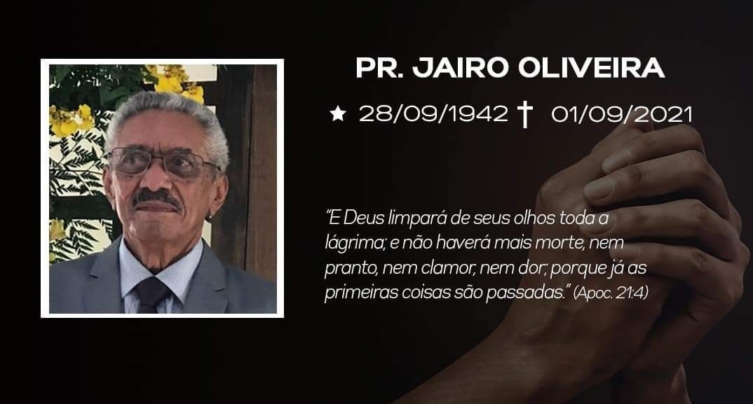 Nota de Pesar - Pr. Jairo de Oliveira - Notícias Adventistas