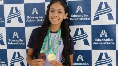 Atleta da escola adventista de Mundo Novo conquista títulos no campeonato estadual de atletismo sub-14