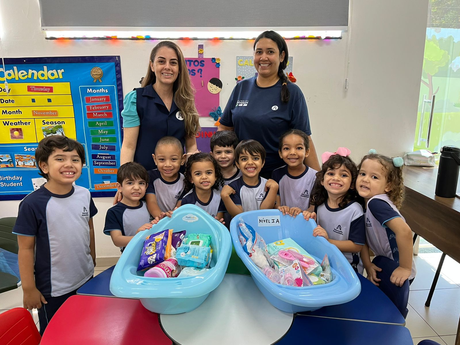 Banheira solidária: alunos da Escola Adventista de Dourados transformam gratidão em solidariedade