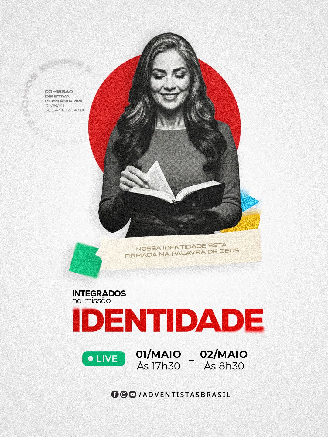 Arte com as informações sobre a programação.