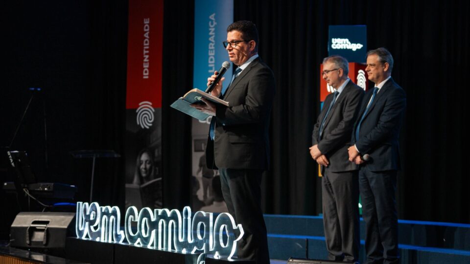 Pastor Itamar Lélis na abertura do Concílio do Ancionato. (Foto: Matheus Amaral)