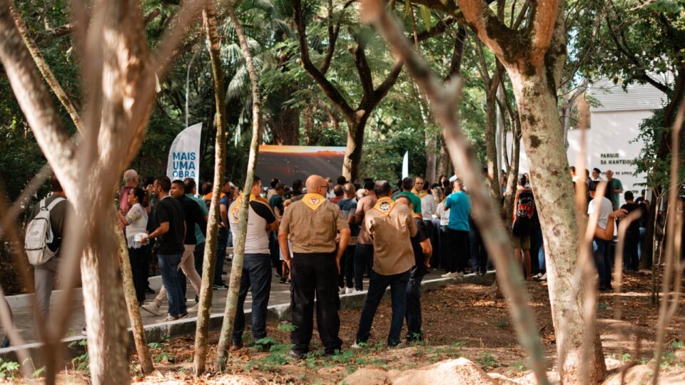 Desbravadores na inauguração do parque.
(Foto: Matheus Amaral)