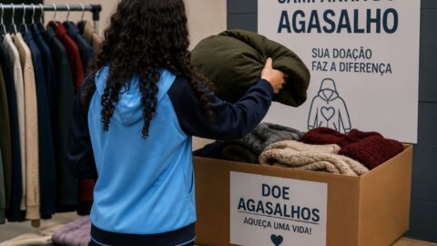 Mais de 2 mil agasalhos foram doados a casas de acolhimento em Coronel Fabriciano (MG)