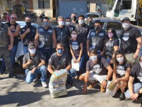 Voluntários arrecadam 400 cestas de alimentos em parceria com moto clubes (Band)