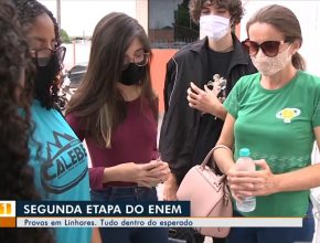 TV Gazeta Norte (Globo) | Calebes oram com participantes do Enem em Linhares